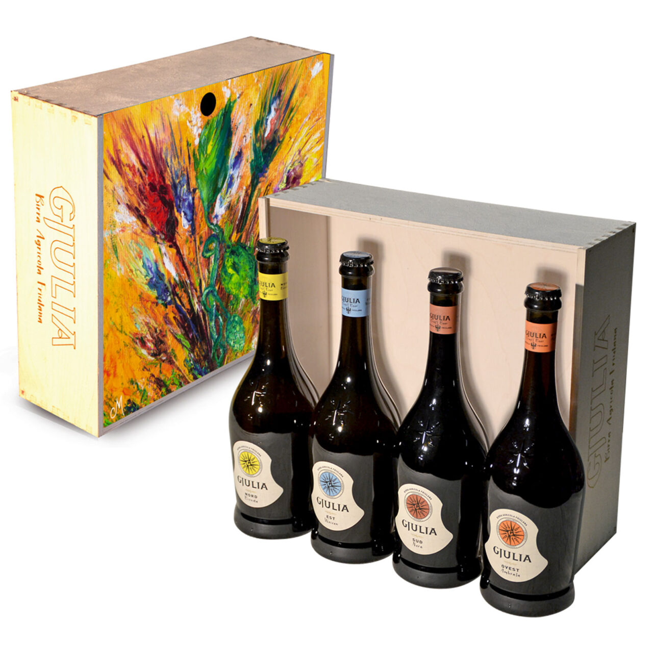 Cassetta regalo "Natura" 4 bottiglie da 75 cl - Cassetta regalo 2024 4 bottiglie -